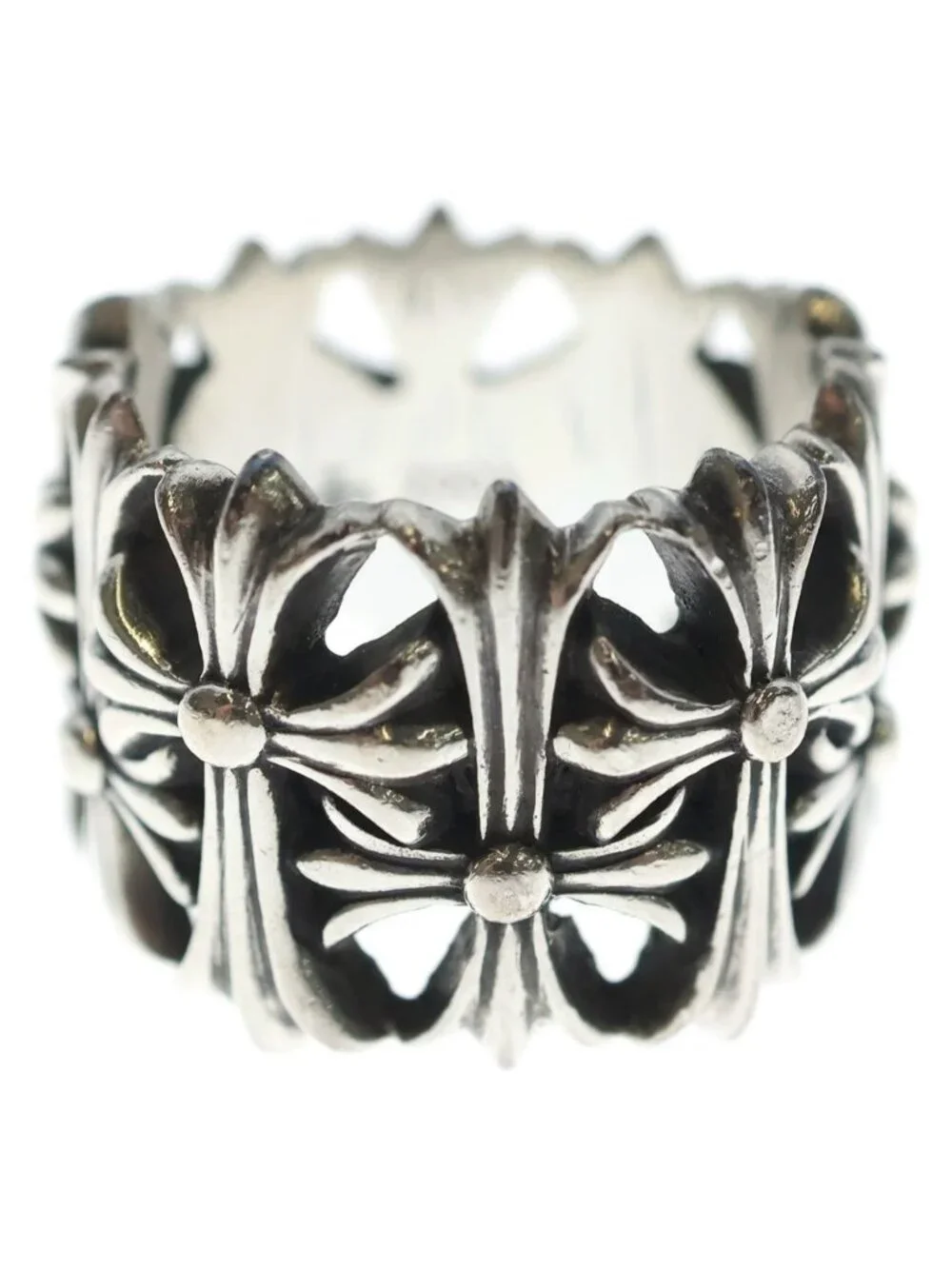 Chrome Hearts Cemetery Black Sling Silver Ring